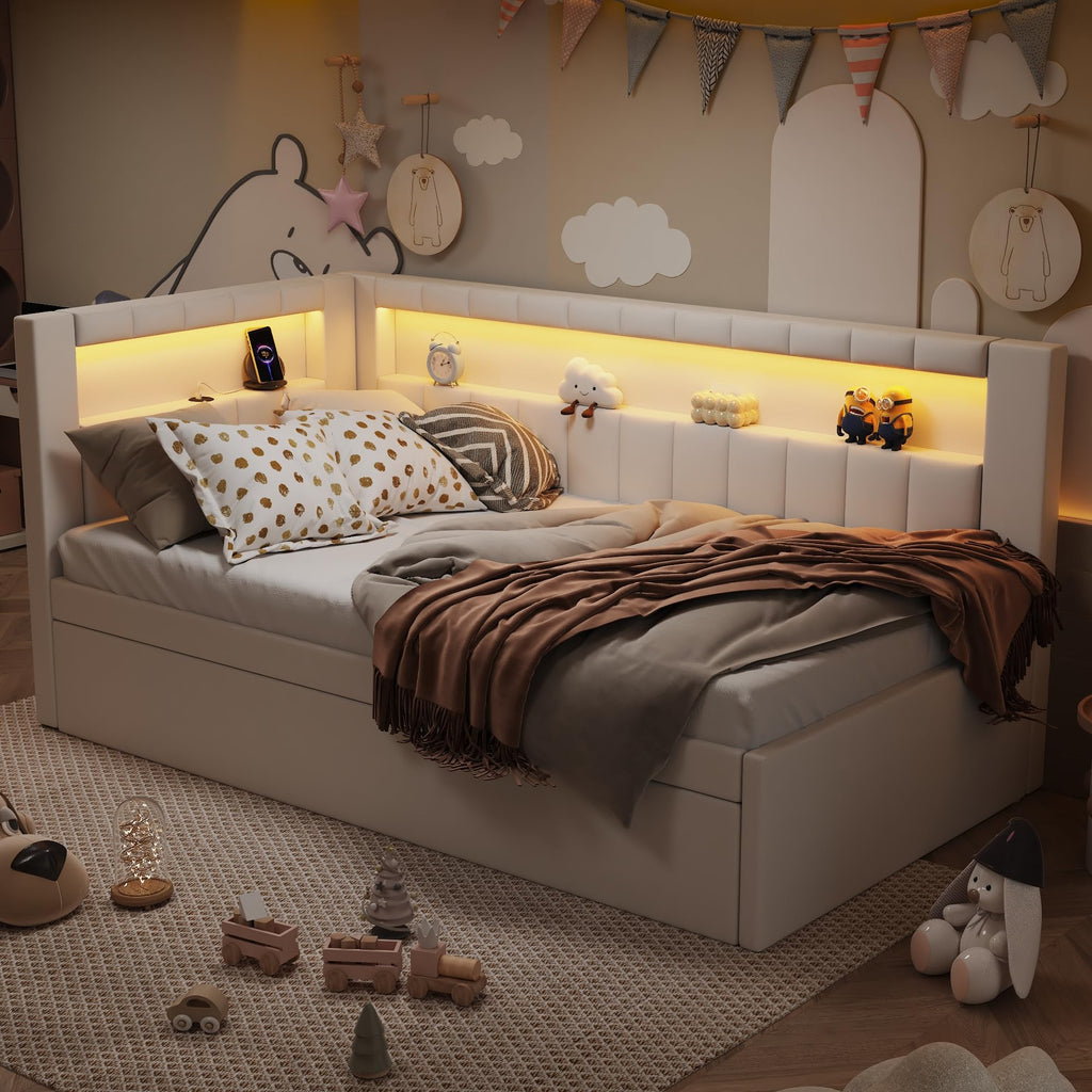 White Twin Size Daybed with Trundle I58303
