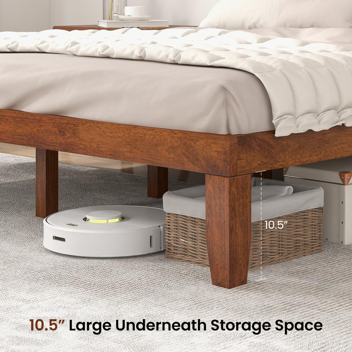 14 Inches Wood Platform Bed Frame King Size N633607