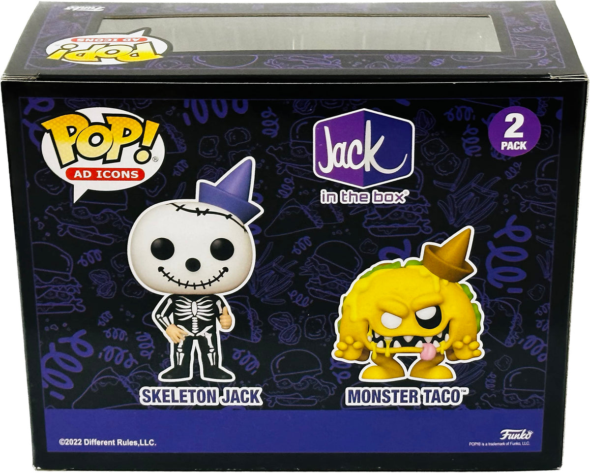Jack in The Box Skeleton Jack & Monster Taco Vinyl Figure 2 Pack T51079
