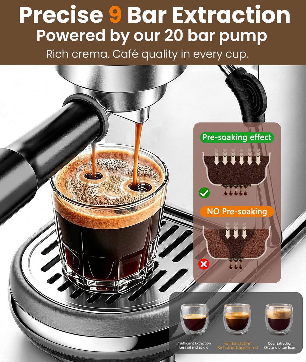 20 Bar Espresso Machine with Milk Frother E17930