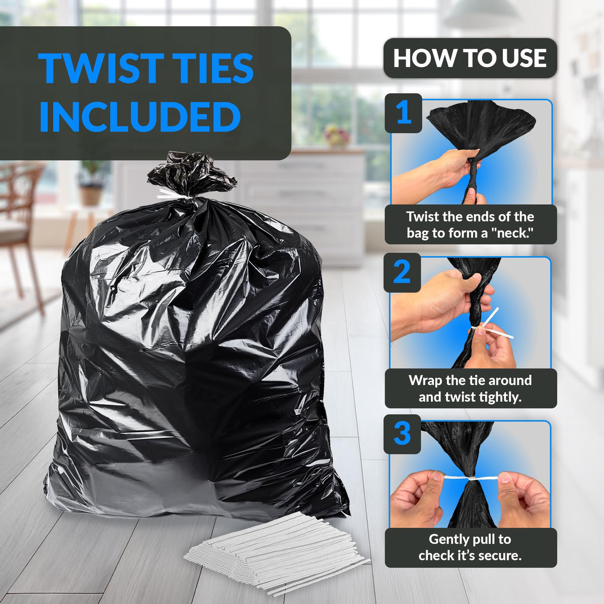 40 to 45 Gallon Heavy Duty Trash Bags M1709