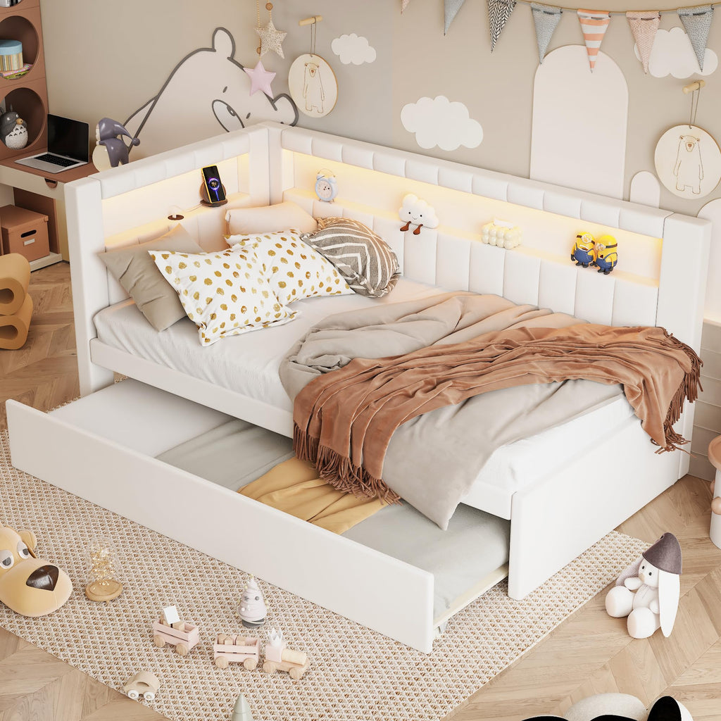 White Twin Size Daybed with Trundle I58303