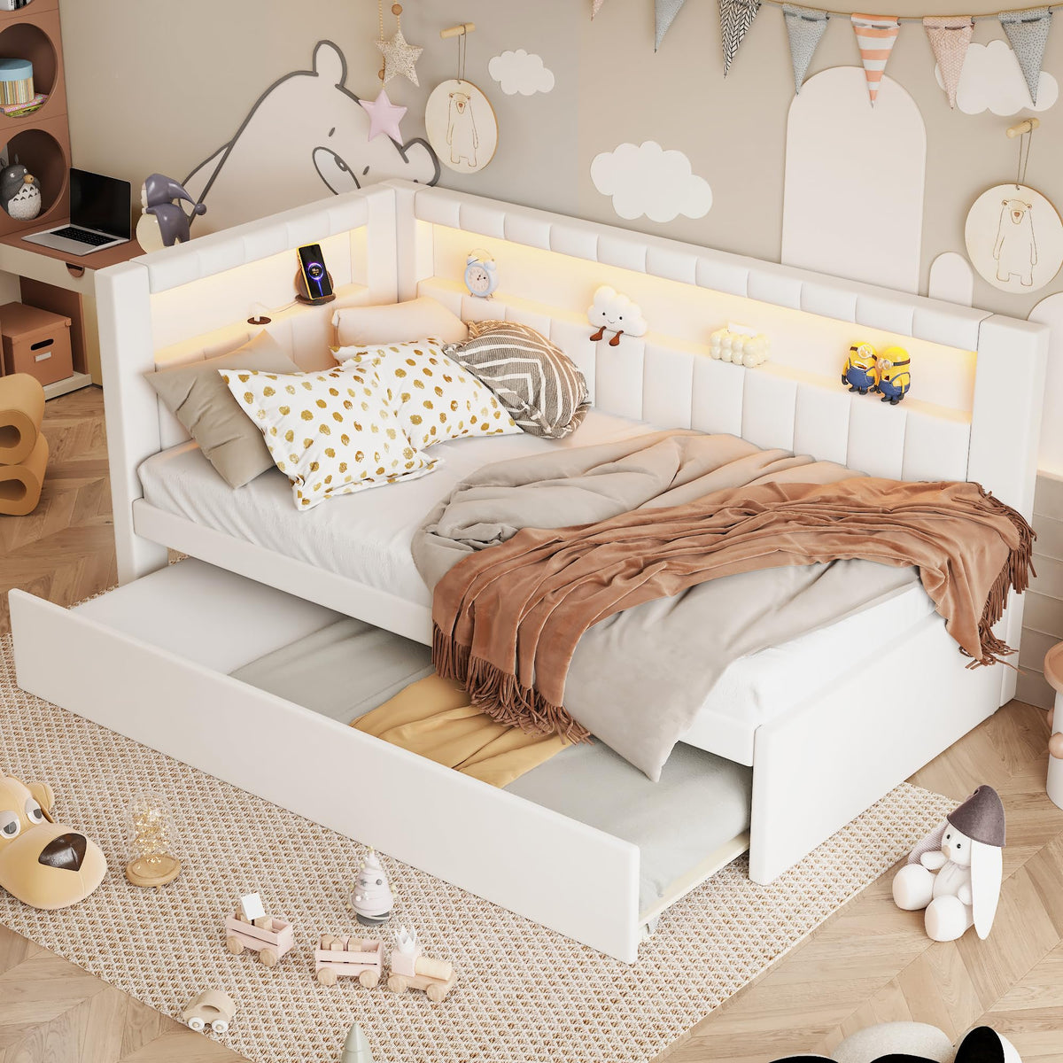 White Twin Size Daybed with Trundle I58303