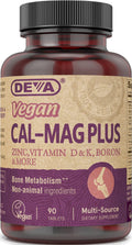 Vegan Calcium Magnesium Supplement with Zinc 90 Tablets G748