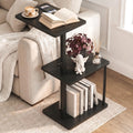 Swivel Side Table with Storage Shelf W61269