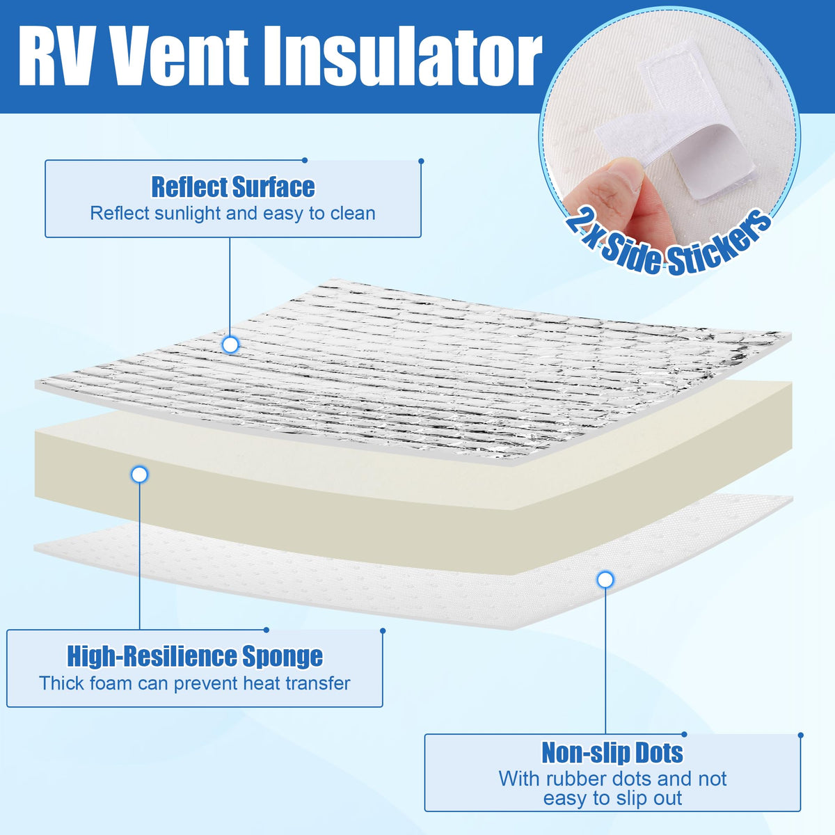 RV Skylight Cover and Vent Insulator W7184