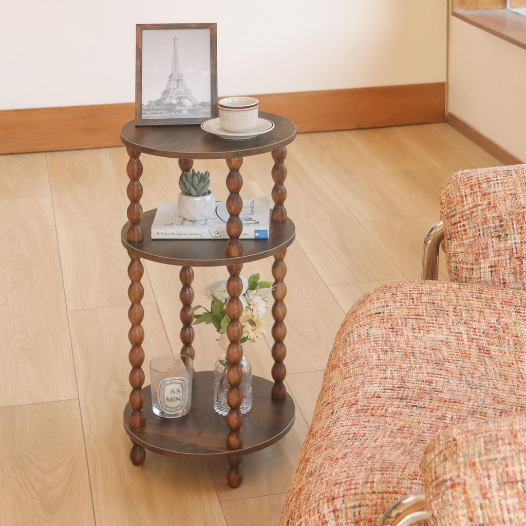 Small 3-Tier Round Side Table W12453