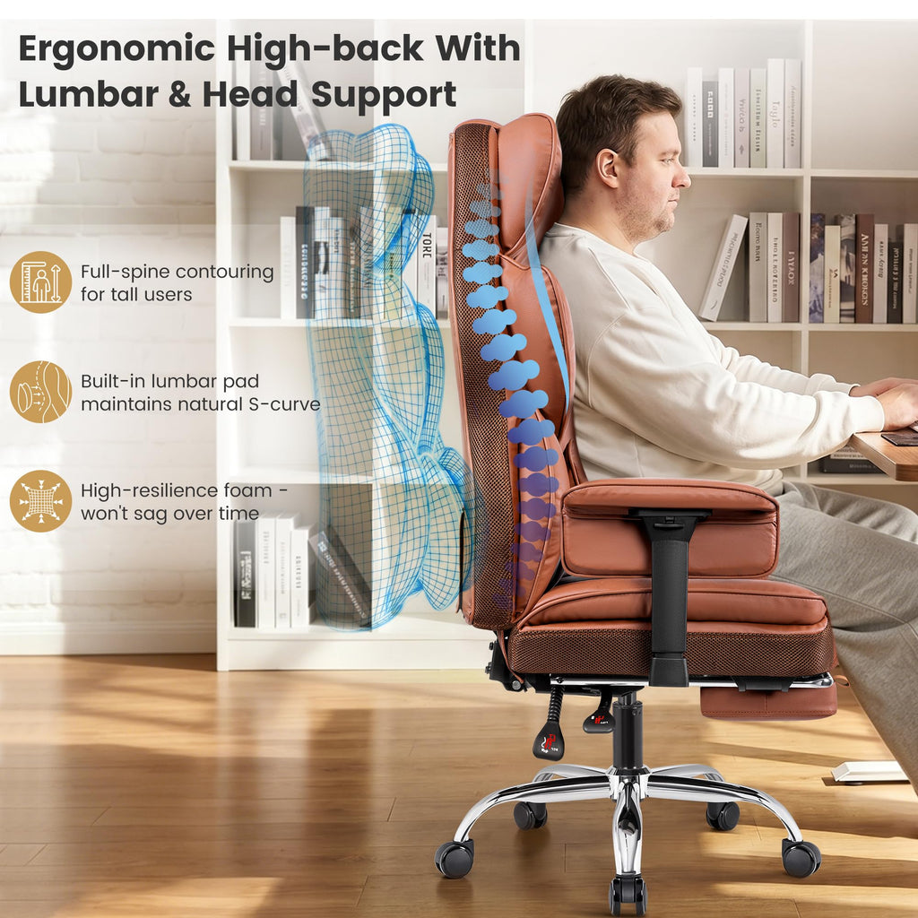 Big and Tall Office Chair 500 lbs PU Leather A870352
