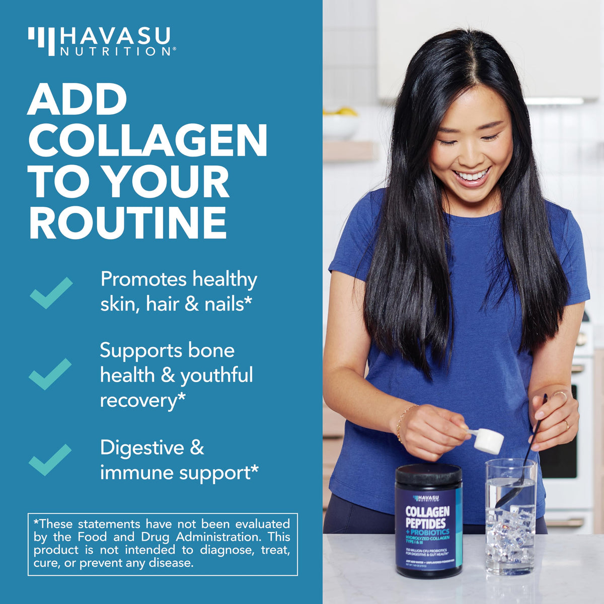 Unflavored Collagen Peptides Powder with Probiotics T257