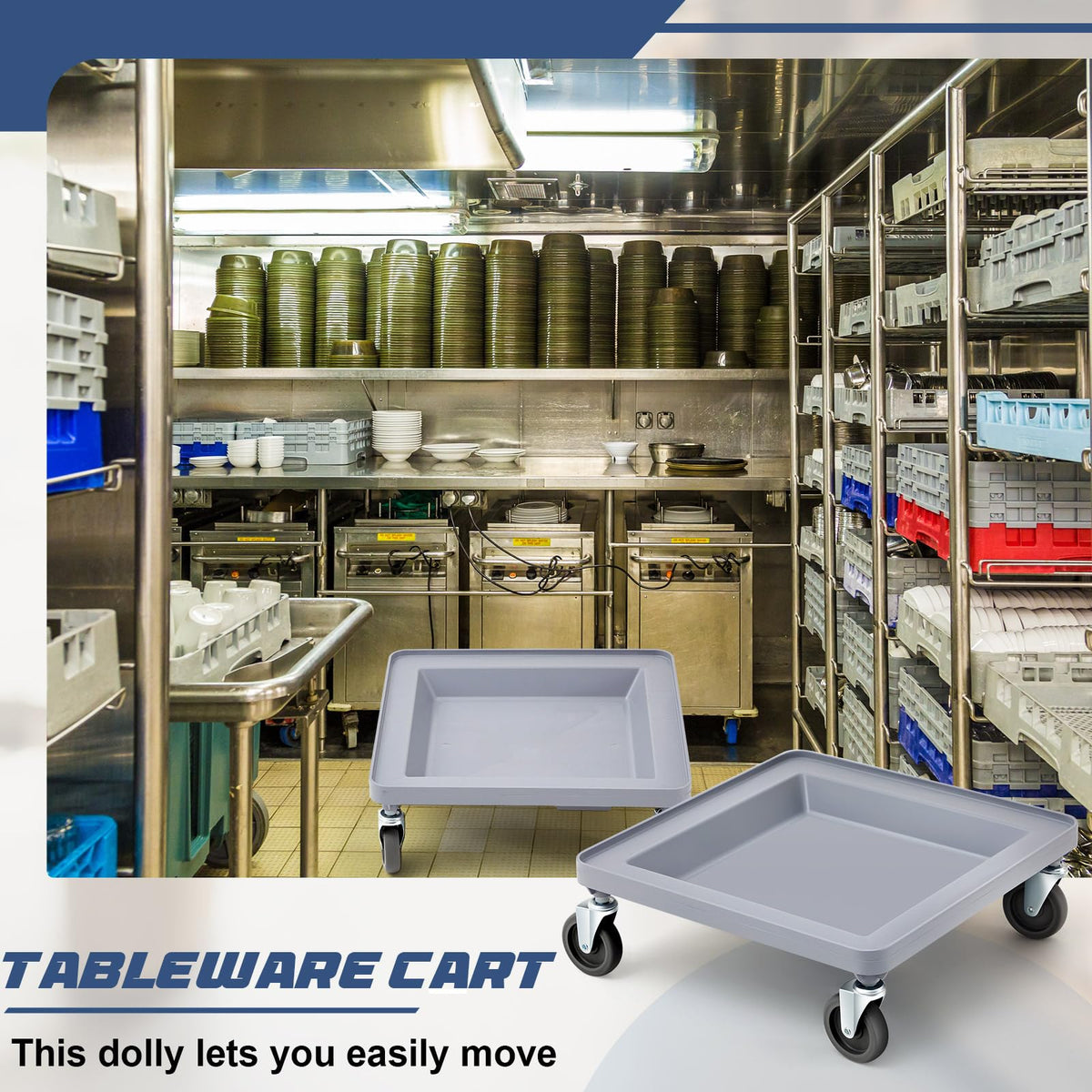 Glass Rack Dolly 4 Wheels 2 Pcs H436