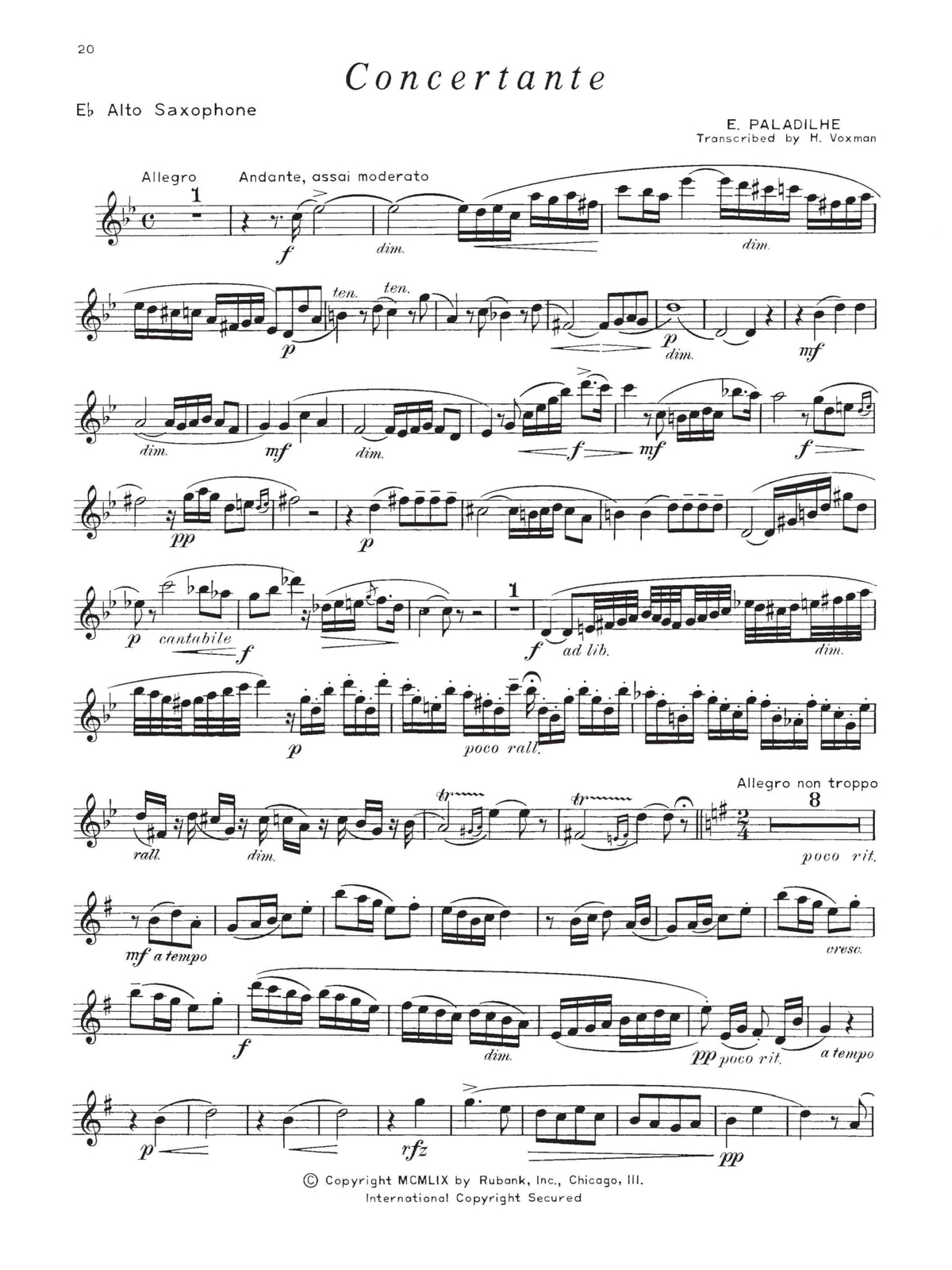 Alto Saxophone Songbook and Sheet Music O721
