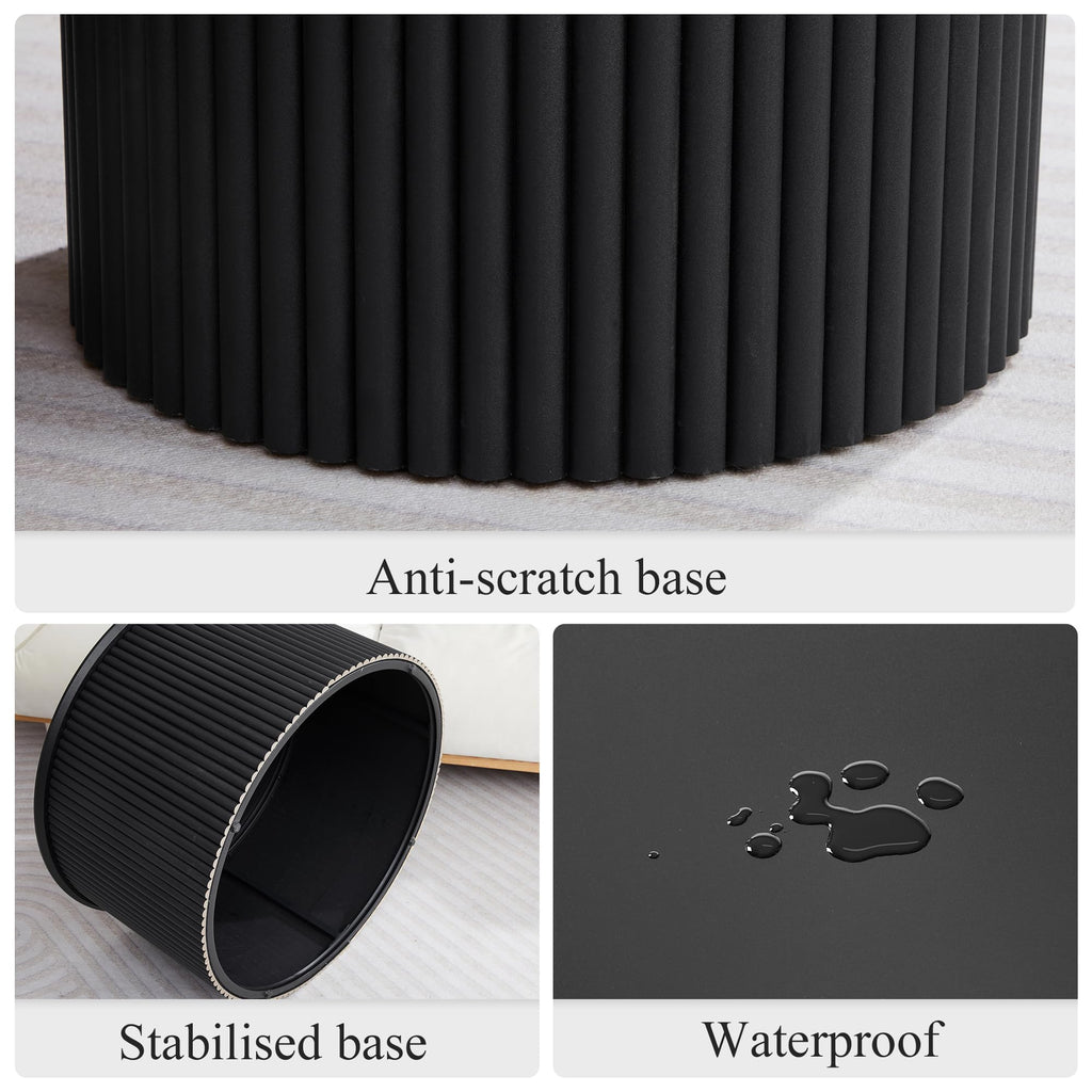 Fluted Round Nesting Coffee Table Set of 2 Q657