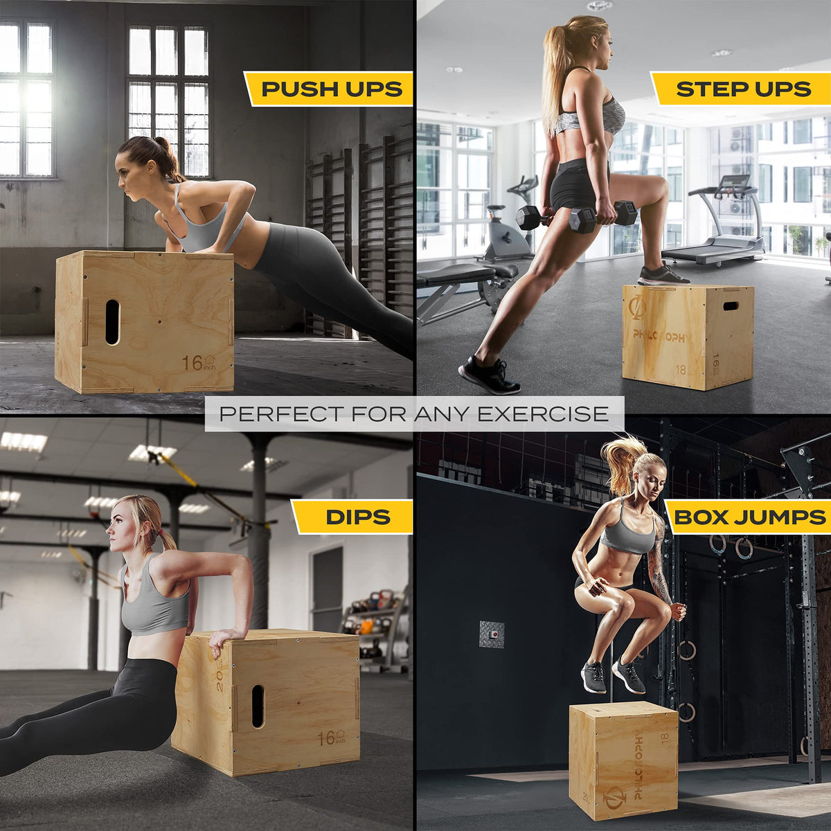 3-in-1 Wooden Plyo Box K886666