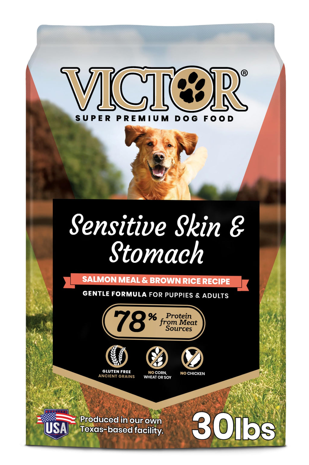 Salmon Meal & Brown Rice Dog Food, 30 lb V7146