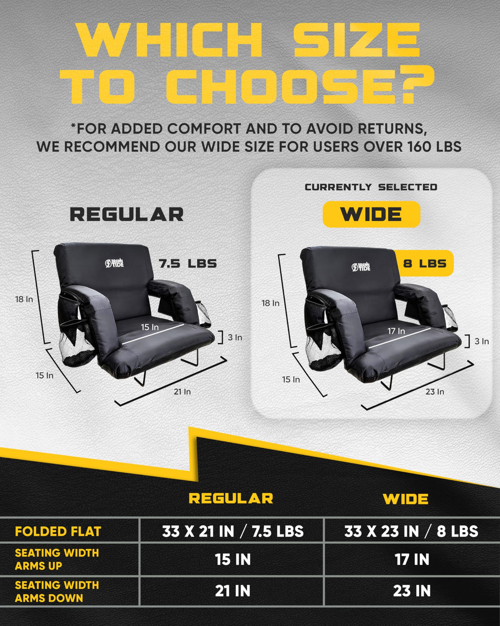 Stadium Seat with Back Support H5031