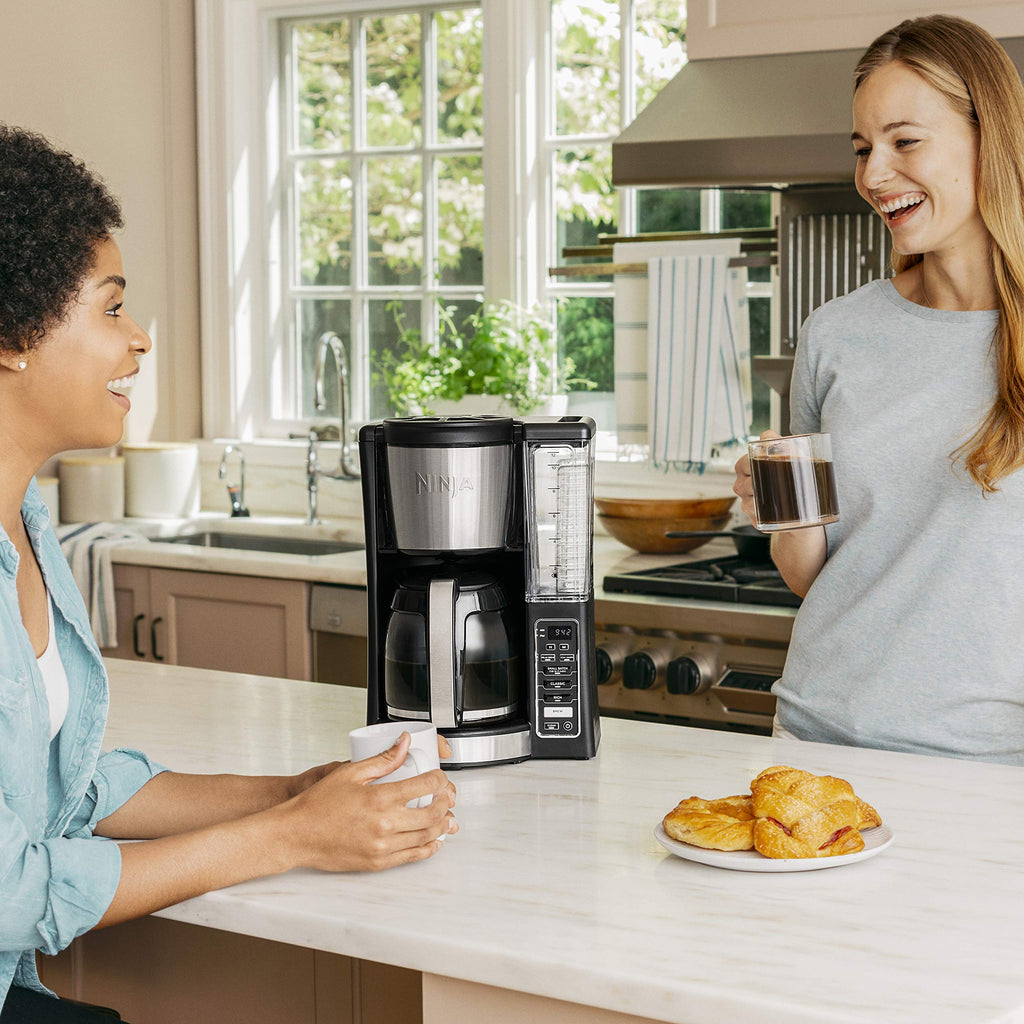 12-Cup Programmable Coffee Maker with 60 oz. Water Reservoir, Black/Stainless Steel D43946
