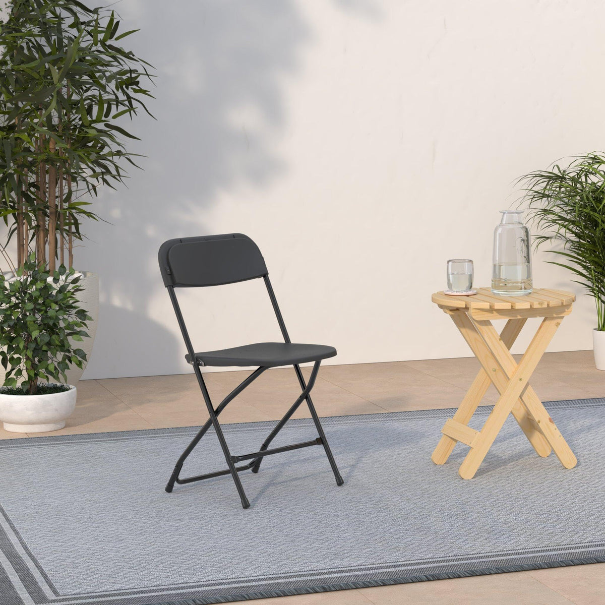 Black Plastic Folding Chair 10-Pack C26006