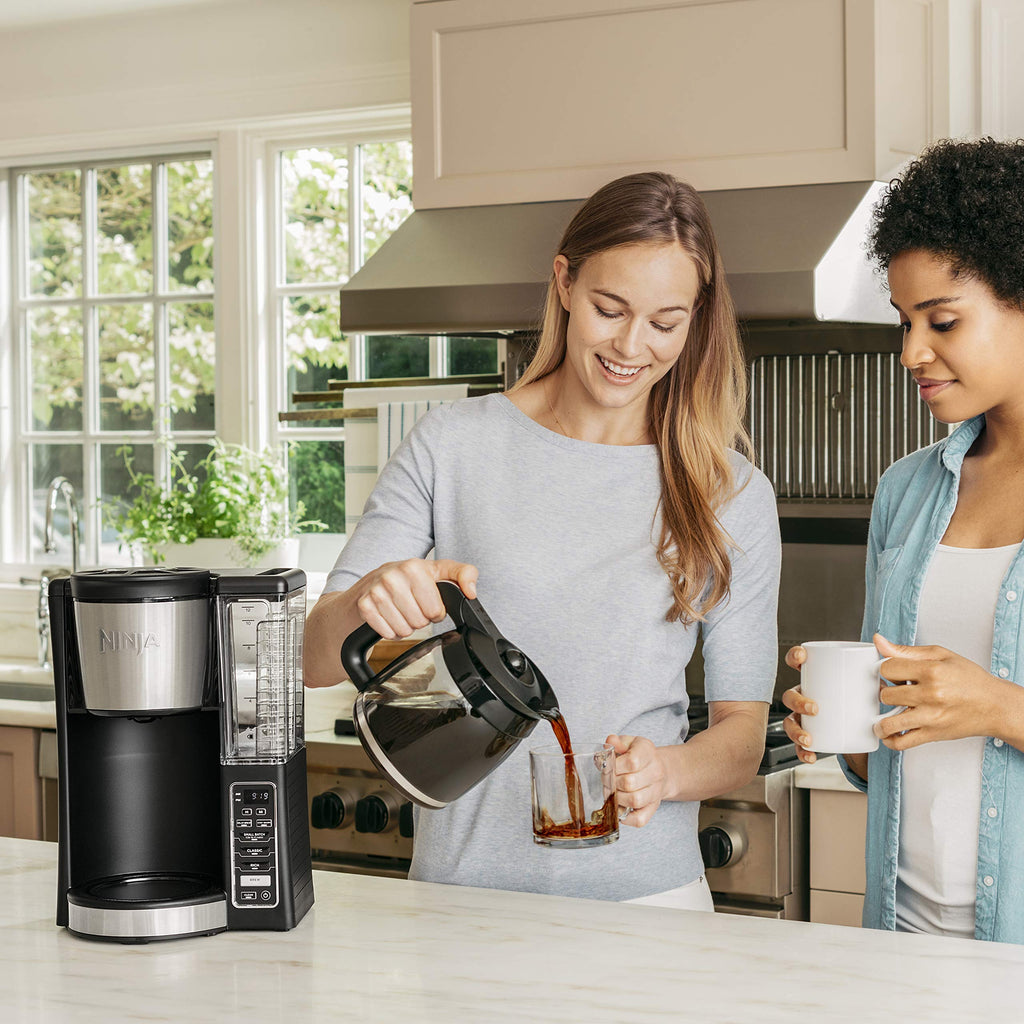 12-Cup Programmable Coffee Maker with 60 oz. Water Reservoir, Black/Stainless Steel D43946